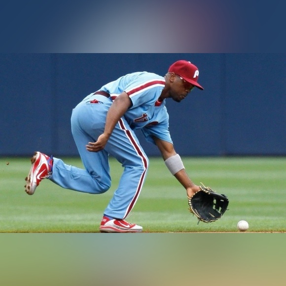 Majestic Authentic Phillies Jimmy Rollins Cooperstown Baseball Jersey Men’s 2XL - Picture 3 of 6